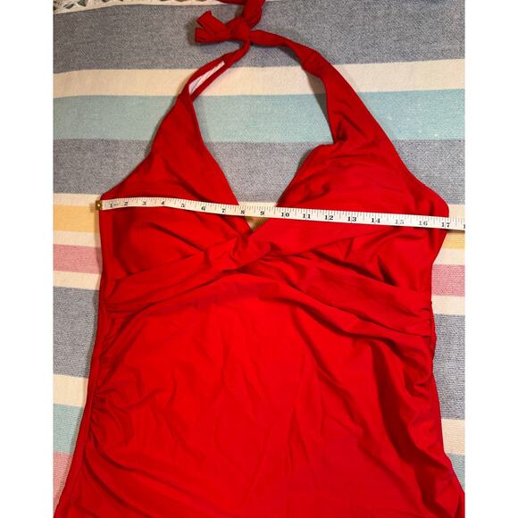 NWOT Red Halter Tankini with Leopard Bottoms - Size XXL - Picture 3 of 7
